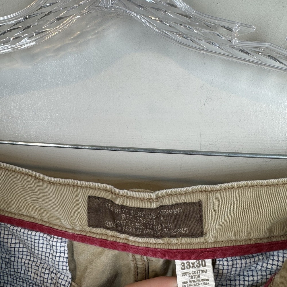 Old Navy Cargo Pants Mens Sz 33x30 Brown Surplus Military Vintage Y2K Skater 00s - Picture 9 of 10